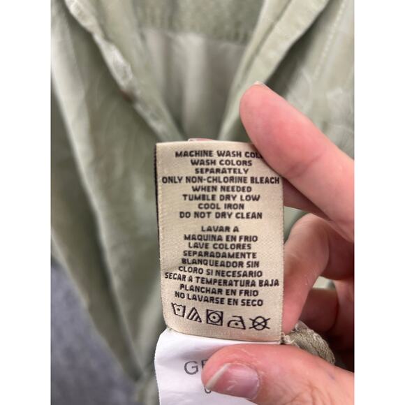 Columbia Plaid Button Down Shirt Men’s 2XT Tall Long Sleeve Green Cotton – Flaws - Picture 10 of 10